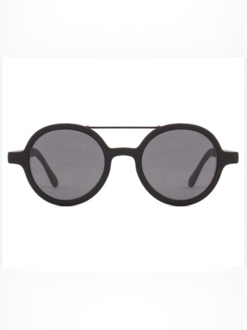 KOMONO Vivien Glossy Black Sunglasses NEW round